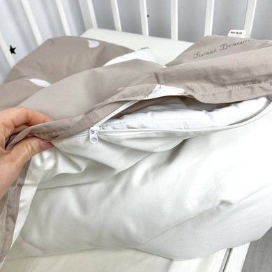 Сатиновое детское постельное белье Oh My Kids &laquo;Перья&raquo;