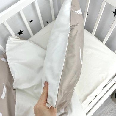 Сатиновое детское постельное белье Oh My Kids &laquo;Перья&raquo;