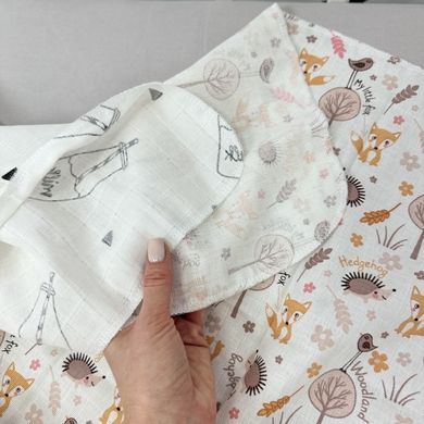 Комплект муслиновых пеленок 2 шт Oh My Kids &laquo;Foxes&raquo;