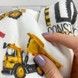 Комплект фланелевих пелюшок 2 шт 100х80 см Oh My Kids "Будівельні машинки"