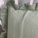 Муслінова наволочка з рюшами 40х60 см Oh My Kids "Dark Mint"