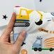 Подушка 30х25 см в ліжечко або в коляску для хлопчика Oh My Kids "Техніка"