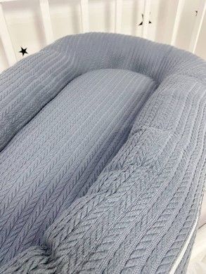 Кокон со съёмным чехлом Soft OMK для новорожденного Графитовый + непромокаемый чехол на матрас