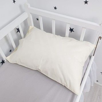 Подушка 1-3 года 40х60 см + наволочка Oh My Kids, молочный однотон