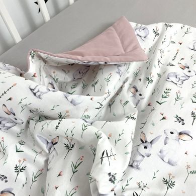 Детский плед-конверт из сатина Oh My Kids "Sweet Bunnies"