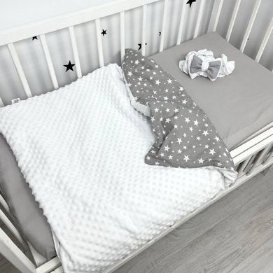 Плед у ліжечко Oh My Kids універсальний всесезонний "Gray Starfall"