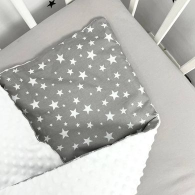 Плед у ліжечко Oh My Kids універсальний всесезонний "Gray Starfall"