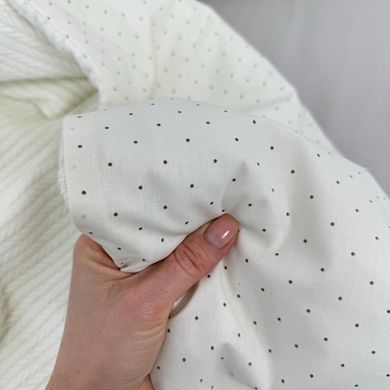 Натуральний дитячий плед зі зйомним утеплювачем 100х80 см Oh My Kids &laquo;Abstract dots&raquo; молочний