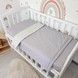 Дитяча ковдра-плед з тонким утеплювачем 100х80 см Oh My Kids "Gray Stars" сірий