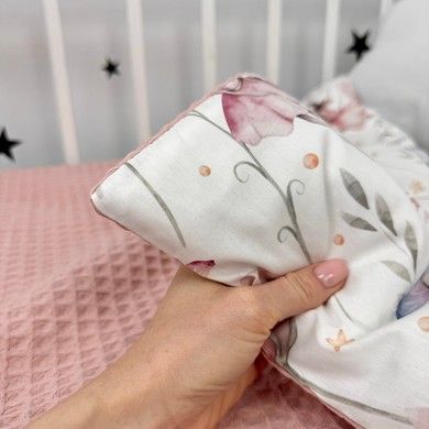 Дитяча підковдра 120х90 см для дівчинки Oh My Kids "Феєчки" пудрове піке