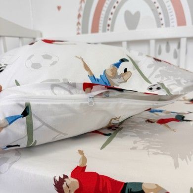 Комплект постільної білизни для ліжка 120х60 см Oh My Kids &laquo;Футбол&raquo; для хлопчиків