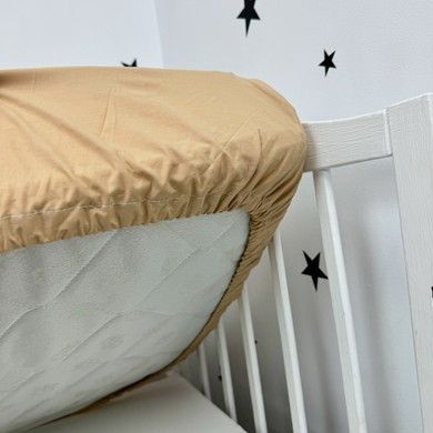 Натуральна постільна білизна у ліжечко 120х60 см Oh My Kids &laquo;Лисички Совенята&raquo; бежевий ранфорс