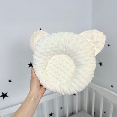 Подушка-позиционер для новорожденных Oh My Kids &laquo;Зайчики Лисички&raquo; молочный