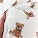 Дитяча муслінова постільна білизна у ліжко 120х60 см Oh My Kids "Bears" бежевий
