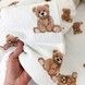 Дитяча муслінова постільна білизна у ліжко 120х60 см Oh My Kids "Bears" бежевий
