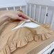 Дитяча наволочка з рюшами 40х60 см Oh My Kids "Лисички совенята"  бежевий