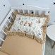Дитяча наволочка з рюшами 40х60 см Oh My Kids "Лисички совенята"  бежевий