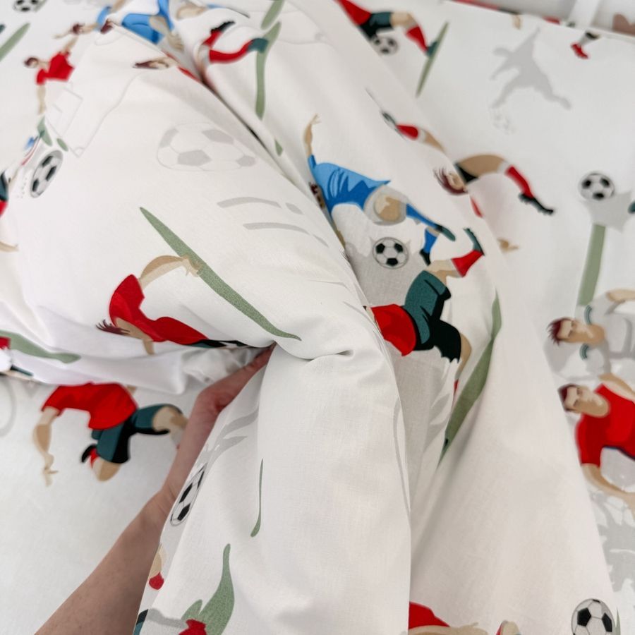 Комплект постільної білизни для ліжка 120х60 см Oh My Kids &laquo;Футбол&raquo; для хлопчиків