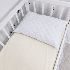Дитяче простирадло на резинці 120х60 см Oh My Kids Колір молочний