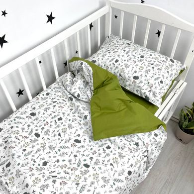 Постельное белье в кроватку 120х60 см Oh My Kids "Birds"