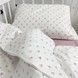 Дитяча постільна білизна 120х60 см для дівчинки Oh My Kids "Сердечки" пудровий
