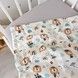 Натуральна дитяча ковдра з тонким утеплювачем 100х80 см Oh My Kids "Lions" бірюзовий