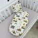 Простирадло в коляску+подушка для хлопчики Oh My Kids "Будівельна техніка" жовтий
