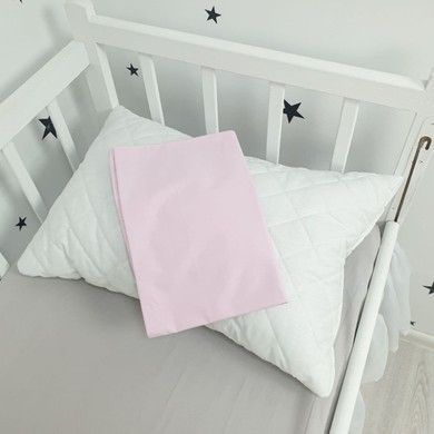 Подушка 1-3 года 40х60 см + наволочка Oh My Kids, нежно-розовый однотон