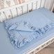 Підковдра з органічного мусліну 120х90 см з рюшами Oh My Kids "Sky Blue" блакитний