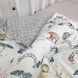 Пледик для новорожденного Oh My Kids &laquo;Zoo&raquo; серый, сатин