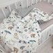 Пледик для новорожденного Oh My Kids &laquo;Zoo&raquo; серый, сатин