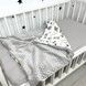 Пледик для новорожденного Oh My Kids &laquo;Zoo&raquo; серый, сатин