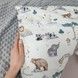 Пледик для новорожденного Oh My Kids &laquo;Zoo&raquo; серый, сатин