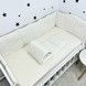 Тонкие бортики на 4 стороны детской кровати 120х60 см &laquo;Abstract dots&raquo; молочный ранфорсOh My Kids