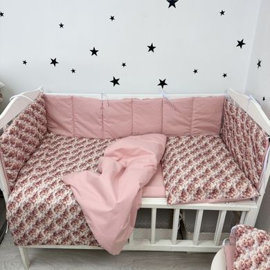 Комплект в ліжечко для новонародженої дівчинки Oh My Kids "Ведмедики у хмаринках"