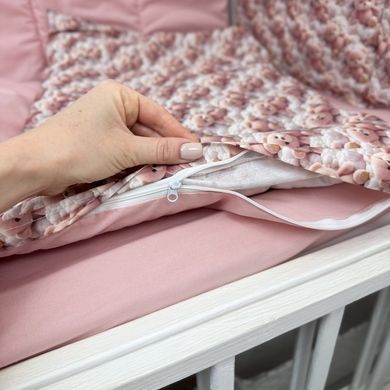 Комплект в ліжечко для новонародженої дівчинки Oh My Kids "Ведмедики у хмаринках"