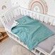 Хлопковый конверт-одеяло на выписку весна-лето-осень Oh My Kids "Львы" бирюзовый