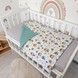 Хлопковый конверт-одеяло на выписку весна-лето-осень Oh My Kids "Львы" бирюзовый