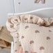 Дитяча наволочка з мусліну 40х60 см з рюшами Oh My Kids "Beige Rainbows" бежевий