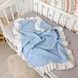 Легкий муслиновый плед с кружевом 90х70 см Oh My Kids "Light Blue" голубой