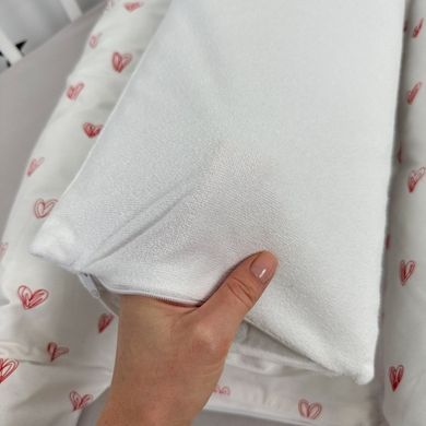 Кокон зі зйомним чохлом для новонародженого Soft OMK "Red Hearts"