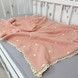 Мусліновий плед з мереживом 120х90 см Oh My Kids "Sweet Hearts"