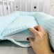 Кокон для новонародженого Soft OMK &laquo;Mint&raquo; + непромокаючий чохол на матрас