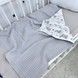 Літній натуральний дитячий плед 100х80 см Oh My Kids "Зайчики" сірий
