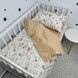 Натуральна дитяча підковдра 120х90 см Oh My Kids "Лисички Совенята" бежевий ранфорс
