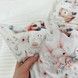 Подарунковий набір для новонародженого "Зайчики Лисички" молочний