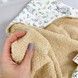 Полотенце с уголком для новорожденного 70х70 см Oh My Kids "Зайчики" бежевый