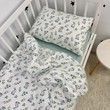 Сатиновое постельное белье в кроватку 120х60 см Oh My Kids "Cute Rabbits" (пододеяльник 120х90 см)
