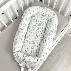 Кокон для новорожденного Soft OMK "Зайчики" со съёмным чехлом
