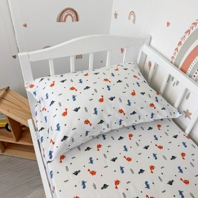 Мягкое фланелевое постельное белье в кровать 120х60 см Oh My Kids &laquo;Динозаврики&raquo;